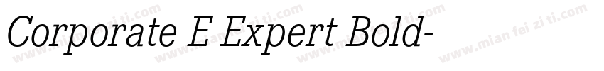 Corporate E Expert Bold字体转换